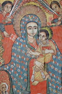 Mural of Jesus and Mary, Church of Ura Kedane Meheriet, Peninsula of Zege on Lake Tana Mural of Jesus and Mary, Church of Ura Kedane Meheriet, Peninsula of Zege on Lake Tana