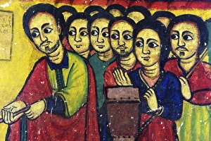 Murals in the the 16th century Christian Monastery and church of Azuwa Maryam Murals in the the 16th century Christian Monastery and church of Azuwa Maryam