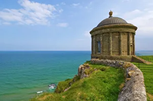 The Mussenden temple perched on a cliff edge, part of the Downhill Estate The Mussenden temple perched on a cliff edge, part of the Downhill Estate