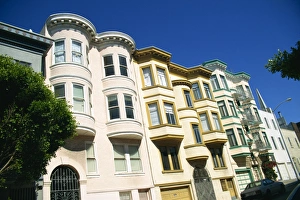 Horizontal Outdoor Photography Prints: Nicely maintained housing facade