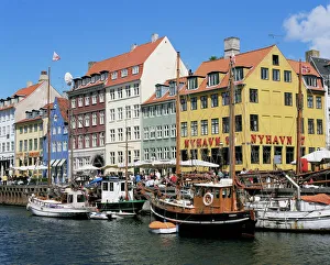 Prints of Nyhavn canal, Copenhagen, Denmark, Scandinavia, Europe Denmark Prints: Nyhavn Canal Print