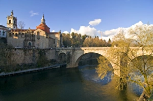 Old bridge leading to the town of Amarante, Portugal, Europe Old bridge leading to the town of Amarante, Portugal, Europe
