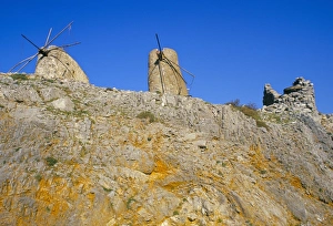 Images Dated 31st July 2008: Old Windmills Print, Lassithi Plateau, Crete Island
