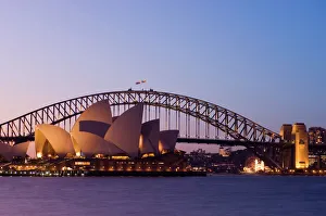 Opera House and Harbour Bridge, Sydney, New South Wales, Australia, Pacific Opera House and Harbour Bridge, Sydney, New South Wales, Australia, Pacific