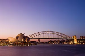 Opera House and Harbour Bridge, Sydney, New South Wales, Australia, Pacific Opera House and Harbour Bridge, Sydney, New South Wales, Australia, Pacific