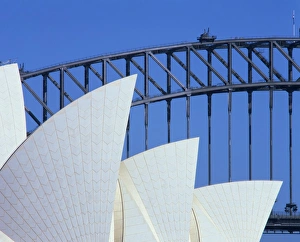Detail of the Opera House and Harbour Bridge, Sydney, New South Wales, Australia, Pacific Detail of the Opera House and Harbour Bridge, Sydney, New South Wales, Australia, Pacific