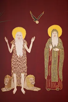Orthodox Coptic icon, Chatenay-Malabry, Hauts de Seine, France, Europe Orthodox Coptic icon, Chatenay-Malabry, Hauts de Seine, France, Europe