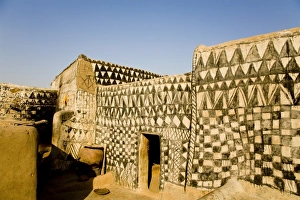 Painted mud house in Tangassogo Village, near the border of Ghana, Burkina Faso Painted mud house in Tangassogo Village, near the border of Ghana, Burkina Faso