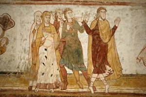 Painting of Abraham and Lot split apart, St. Savin Abbey, Saint-Savin-sur-Gartempe Painting of Abraham and Lot split apart, St. Savin Abbey, Saint-Savin-sur-Gartempe