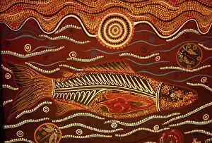 Images Dated 1st February 2008: Painting from the Dreamtime, Aboriginal art, Australia, Pacific