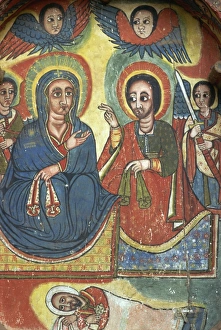 Painting in Ura Kedane Meheriet church, Zege Peninsula, Lake Tana, Gondar Painting in Ura Kedane Meheriet church, Zege Peninsula, Lake Tana, Gondar