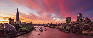Panoramic Print of London at Sunset