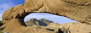 Spitzkoppe Rock Formation Prints: Panoramic view of rock arch