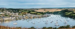 Panoramic view of Salcombe from East Portlemouth, East Portlemouth, Devon, England Panoramic view of Salcombe from East Portlemouth, East Portlemouth, Devon, England