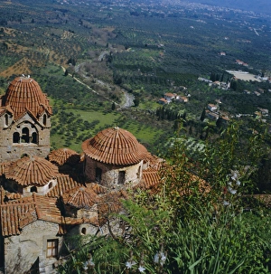 Greece Prints: Pantanassa Monastery Print, Mistras Greece