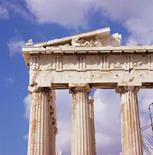 Prints of Detail of the Parthenon, Acropolis, UNESCO World Heritage Site, Athens, Greece, Europe Athens Prints: Parthenon Print, Acropolis Detail