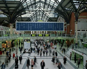 Passenger concourse at Liverpool Street station in London, England, United Kingdom Passenger concourse at Liverpool Street station in London, England, United Kingdom
