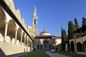 Pazzi Chapel and the cloisters, Basilica of Santa Croce, Florence, UNESCO World Heritage Site Pazzi Chapel and the cloisters, Basilica of Santa Croce, Florence, UNESCO World Heritage Site