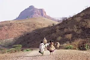 People on a dirt road, Terari Wenz region, Wollo Province, Ethiopia, Africa People on a dirt road, Terari Wenz region, Wollo Province, Ethiopia, Africa