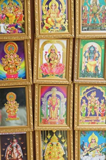 Pictures of various Hindu Gods for sale in Little India Pictures of various Hindu Gods for sale in Little India