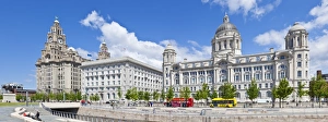 Pierhead Three Graces buildings, Liverpool Waterfront, UNESCO World Heritage Site, Liverpool, Merseyside, England Pierhead Three Graces buildings, Liverpool Waterfront, UNESCO World Heritage Site, Liverpool, Merseyside, England