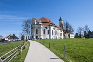 Images Dated 16th April 2019: The Pilgrimage Church of Wies, UNESCO World Heritage Site, Steingaden, Bavaria, Germany