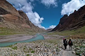 Pilgrims doing the Kora around the holy mountain Mount Kailash in Western Tibet Pilgrims doing the Kora around the holy mountain Mount Kailash in Western Tibet