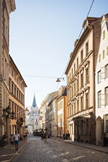 Prints of Pils Iela Street, Riga, Latvia, Baltic States, Europe Latvia Prints: Pils Iela Street Print, Riga, Latvia