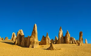 Nambung National Park Prints: Pinnacles, rare limestone formations, dated around 30000 years old, Nambung National Park