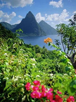The Pitons Print, St. Lucia Landscape
