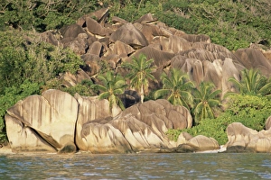 Seychelles Travel Destinations Prints: Plage de Source d Argent