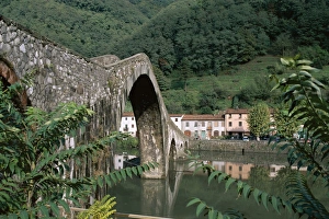 Prints of Pont du Diable (Devils Bridge), Borgo a Mozzano, Lucca, Tuscany, Italy, Europe Lucca Prints: Pont du Diable (Devils Bridge) Print, Borgo a Mozzano