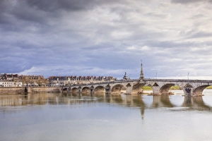 The Pont Jacques-Gabriel across the River Loire in Blois, Loir-et-Cher, Centre-Val de Loire The Pont Jacques-Gabriel across the River Loire in Blois, Loir-et-Cher, Centre-Val de Loire