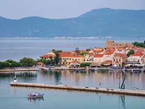 Samos Island Greece Prints: Port of Pythagoreio, elevated view