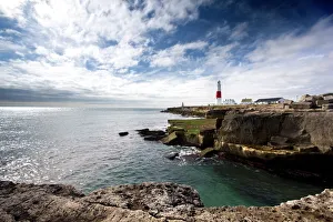 Prints of Portland Bill Lighthouse, Portland Bill, Isle of Portland, Dorset, England, United Kingdom, Europe Dorset Prints: Portland Bill Lighthouse Print, Dorset Coastline