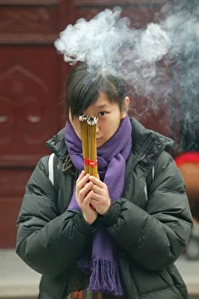 Prayer, Jade Buddha Temple, Shanghai, China, Asia Prayer, Jade Buddha Temple, Shanghai, China, Asia