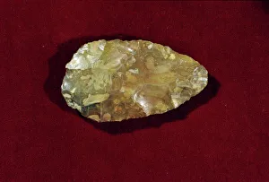 Prehistoric Acheulian hand axe dating from 600000 BC at St. Germain en Laye Prehistoric Acheulian hand axe dating from 600000 BC at St. Germain en Laye