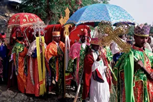 Procession for Christian festival of Rameaux, Axoum (Axum) (Aksum), Tigre region Procession for Christian festival of Rameaux, Axoum (Axum) (Aksum), Tigre region