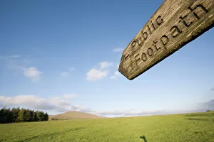 Public Footpath sign indicating right of way, Lancashire, England, United Kingdom, Europe Public Footpath sign indicating right of way, Lancashire, England, United Kingdom, Europe