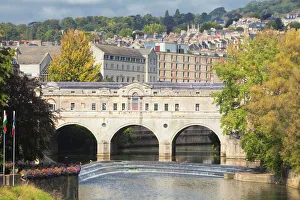 Prints of Pulteney Bridge on River Avon, Bath, UNESCO World Heritage Site, Somerset, England, United Kingdom, Europe Avon Prints: Pulteney Bridge Print, Bath UNESCO World Heritage Site