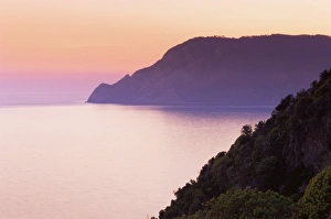 Liguria Europe Travel Prints: Punta Mesco at sunset