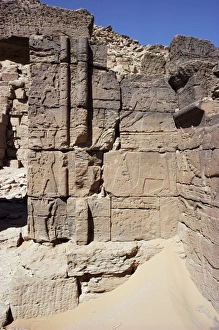 Pyramid with rock carvings, Meroe, Sudan, Africa Pyramid with rock carvings, Meroe, Sudan, Africa