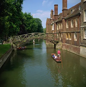 University Prints: Print of Queens College and Mathematical Bridge