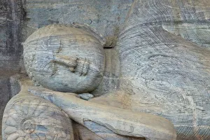 Reclining Buddha in Nirvana, Gal Vihara Rock Temple, Polonnaruwa, Sri Lanka, Asia Reclining Buddha in Nirvana, Gal Vihara Rock Temple, Polonnaruwa, Sri Lanka, Asia