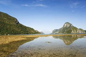 Philippines Travel Photography Prints: Reflection in water at low tide