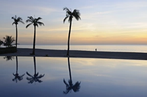 Reflections in a swimmimg pool, Sine Saloum Delta, Senegal, West Africa, Africa Reflections in a swimmimg pool, Sine Saloum Delta, Senegal, West Africa, Africa