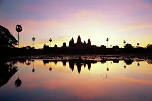 Reflections in water in the early morning of the temple of Angkor Wat at Siem Reap Reflections in water in the early morning of the temple of Angkor Wat at Siem Reap