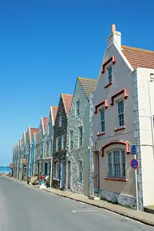 Renovated houses formerly the docks in Braye, Alderney, Channel Islands, United Kingdom Renovated houses formerly the docks in Braye, Alderney, Channel Islands, United Kingdom