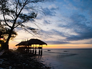 Restaurant on the beach at sunset, Gili Trawangan, Gili Islands, Indonesia, Southeast Asia, Asia Restaurant on the beach at sunset, Gili Trawangan, Gili Islands, Indonesia, Southeast Asia, Asia
