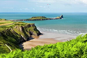 Wales Collection: Rhossili Bay, Gower Peninsula, Wales, United Kingdom, Europe